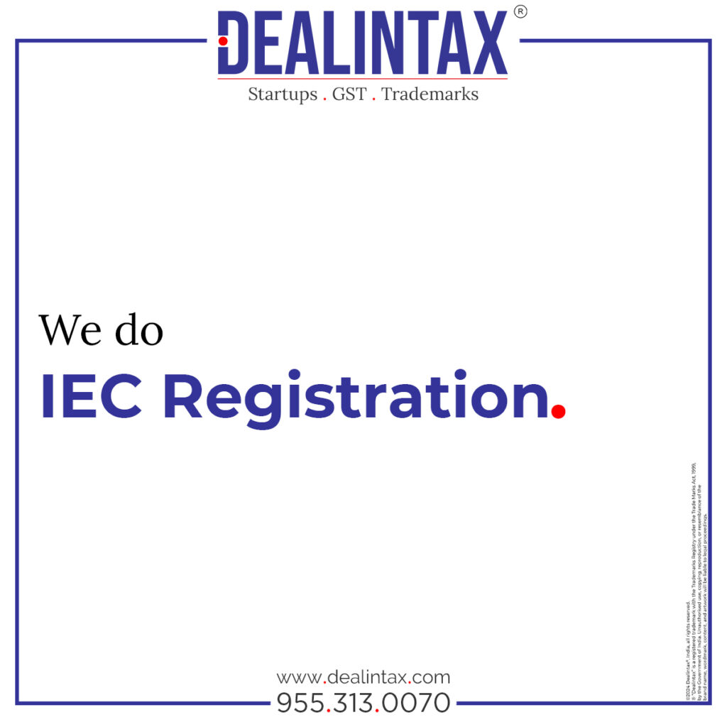 IEC Registration By Sunshine Dealintax & Co