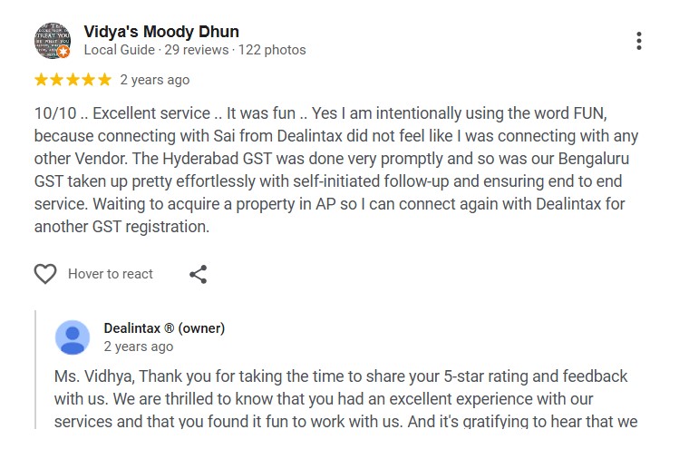 Dealintax review by Vidya